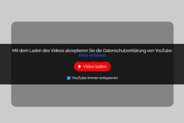 Blockiertes YouTube Video durch Borlabs Cookie