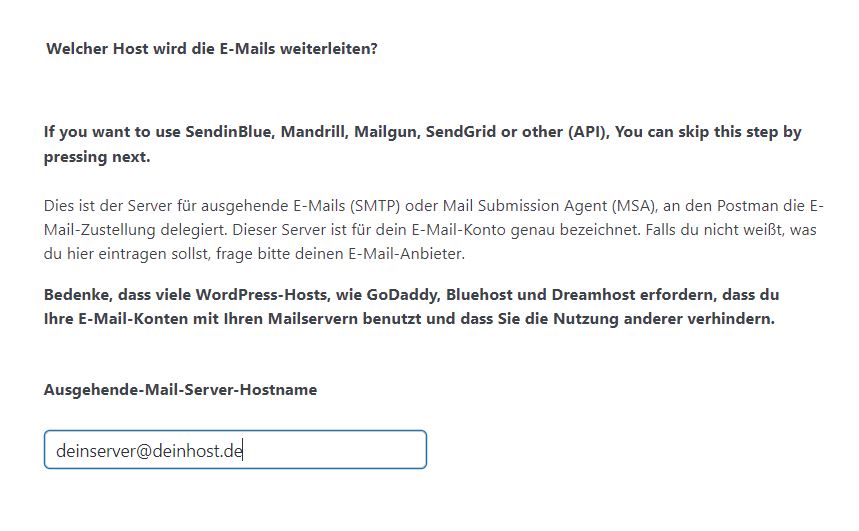 Post SMTP Plugin installieren - Schritt 6