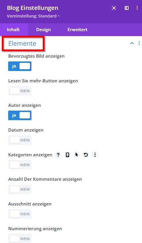 Meta Informationen von empfohlenen Divi Blog Artikeln steuern