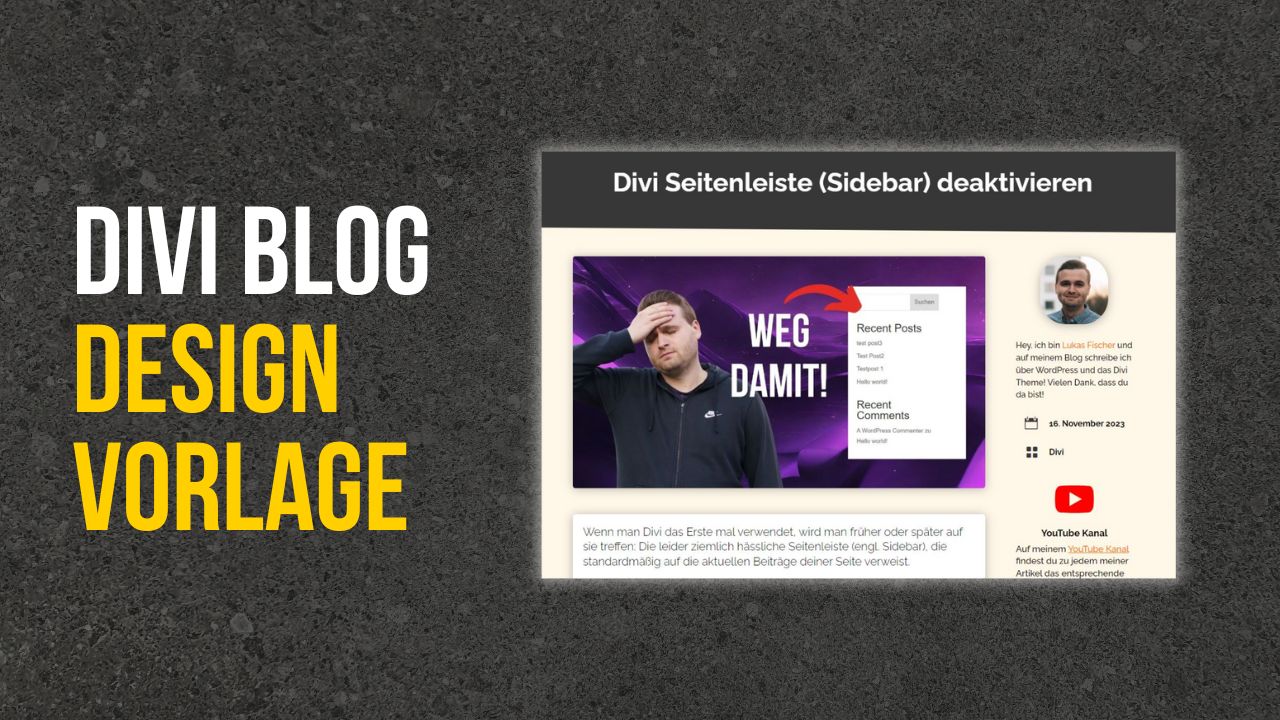 Divi Blog Artikel Design Vorlage