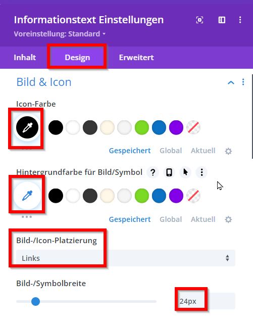 Divi Icon gestalten