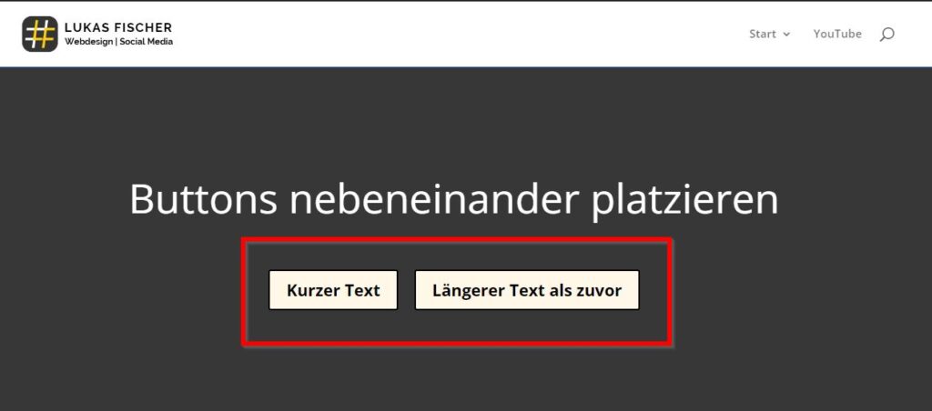 Divi Buttons nebeneinander platzieren - Anleitung