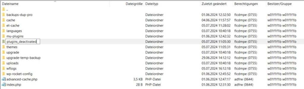 WordPress Plugins per FTP deaktivieren