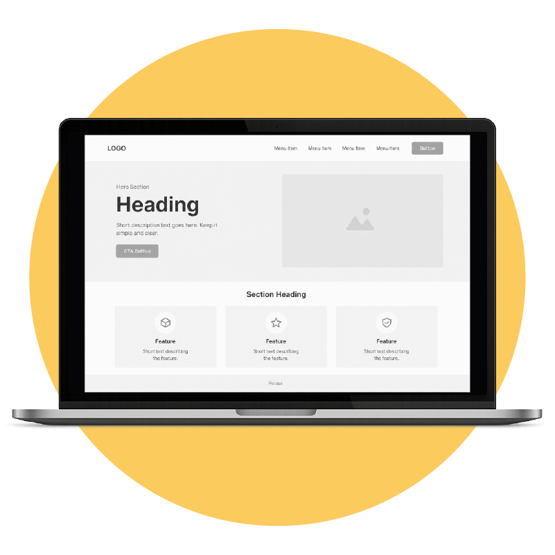 Laptop auf Gelb - Moderne Webseite - Lukas Fischer