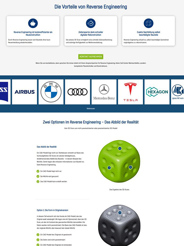 Referenz Screenshot Webseite - 3Dimentik