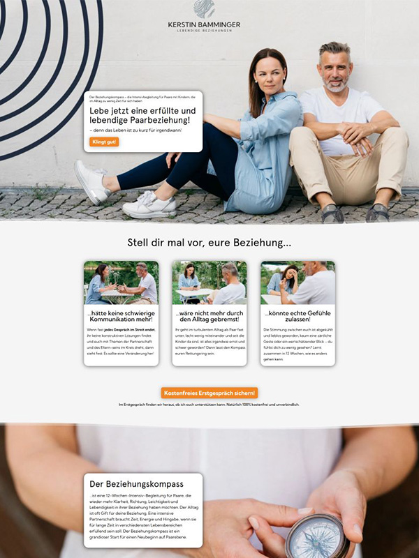 Referenz Screenshot Webseite - Beziehungskompass