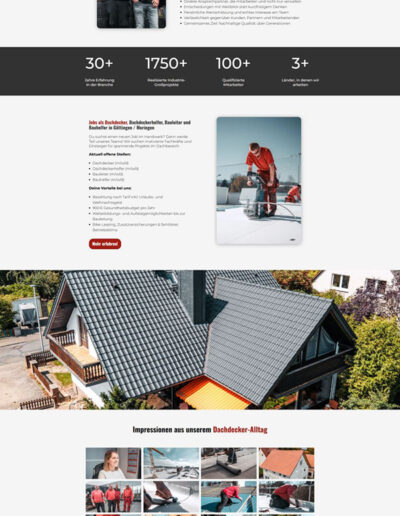Referenz Screenshot Webseite - Bock Industriebedachungen