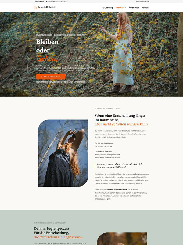 Referenz Screenshot Webseite - Daniela Dobeleit