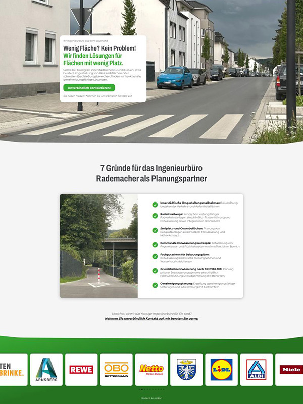 Referenz Screenshot Webseite - Ingenieurbüro Rademacher