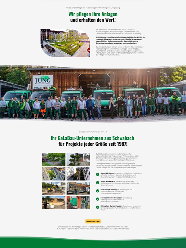 Referenz Screenshot Webseite - Jung Gala