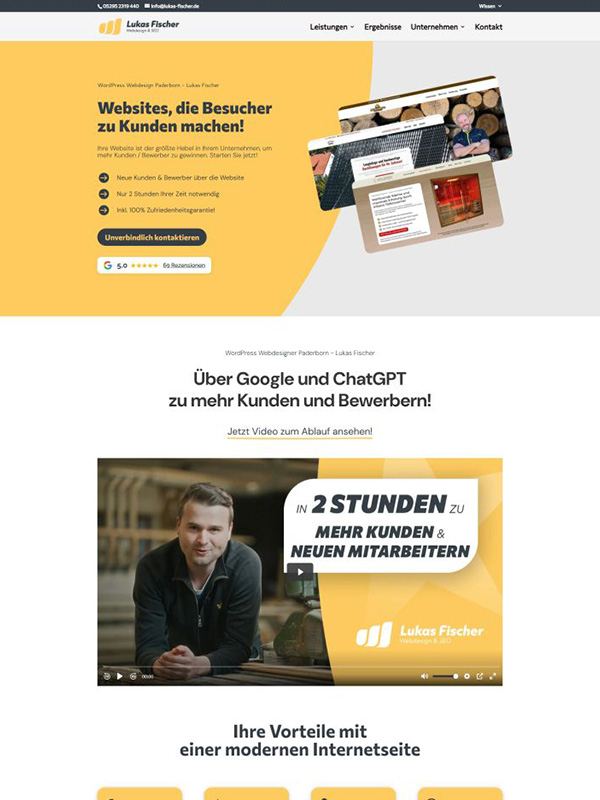 Referenz Screenshot Webseite - Lukas Fischer Webdesign & Seo