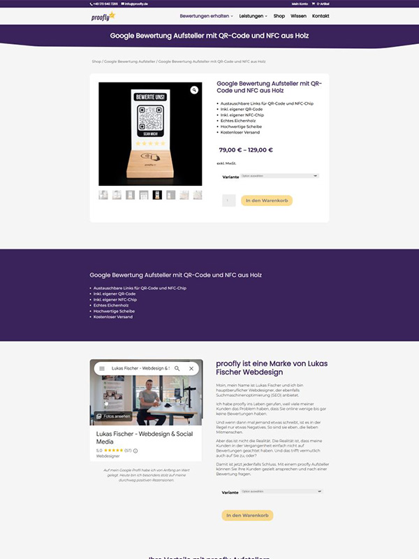 Referenz Screenshot Webseite - Proofly