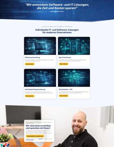 Webdesign für IT-Systemhäuser und IT Dienstleister 6 Referenz Screenshot Webseite - Wannemüller IT