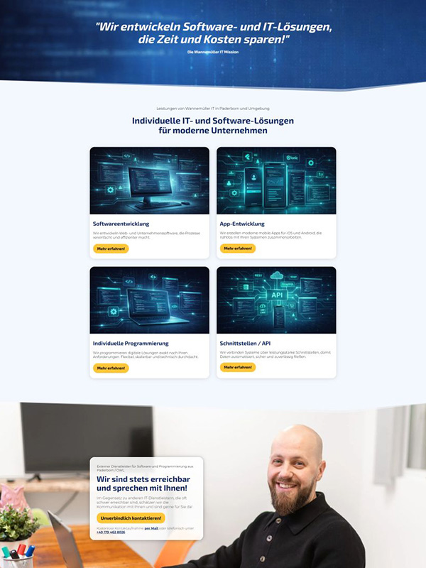 Referenz Screenshot Webseite - Wannemüller IT