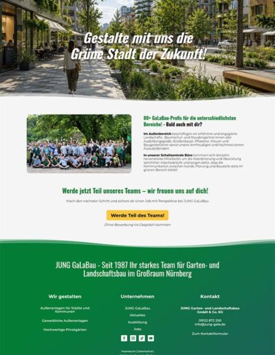Referenz Screenshot Webseite - JUNG Galabau