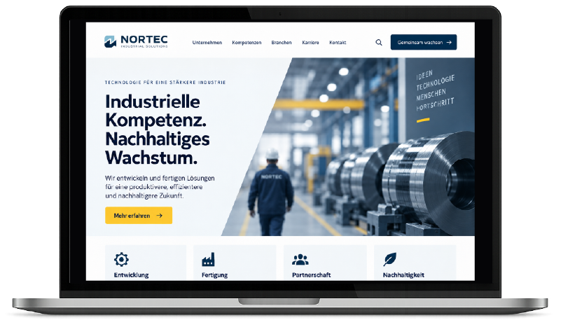 Neue Industrie Webseite von Lukas Fischer Webdesign & SEO