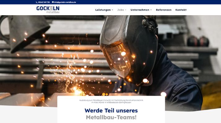 Webdesign für Metallbauer und Metallverarbeitung 4 Webseite Gockeln