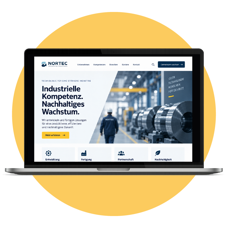 Neue Industrie Webseite von Lukas Fischer Webdesign & SEO