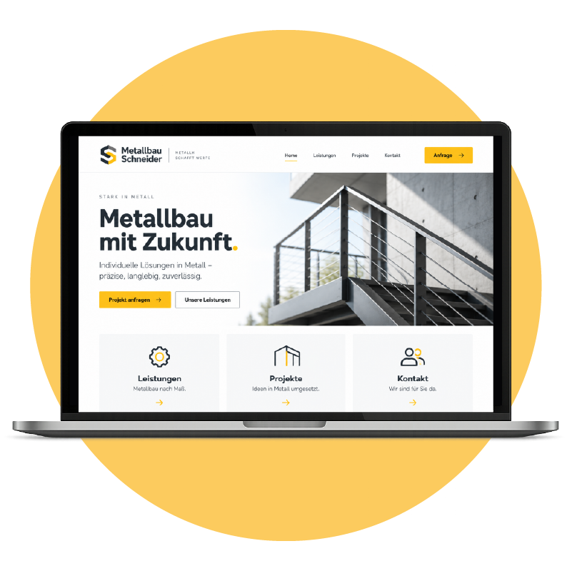 neue-webseite-metallbauer Neue Metallbauer Webseite von Lukas Fischer Webdesign & SEO