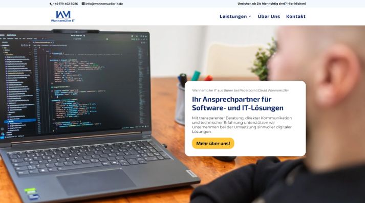 Webdesign für IT-Systemhäuser und IT Dienstleister 3 Webseite Wannemüller